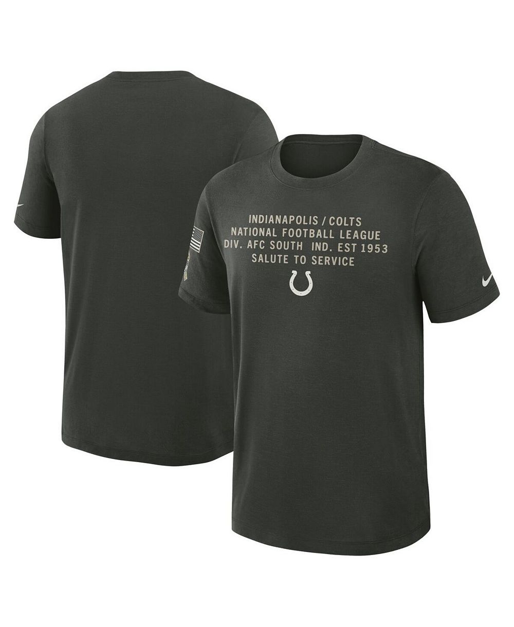 Nike Men's Dark Green Indianapolis Colts 2025 Salute to Service Sideline Slub Dri-FIT T-Shirt