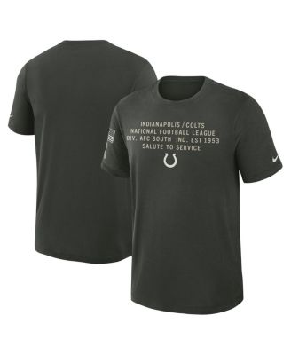 Nike Men's Dark Green Indianapolis Colts 2025 Salute to Service Sideline Slub Dri-FIT T-Shirt