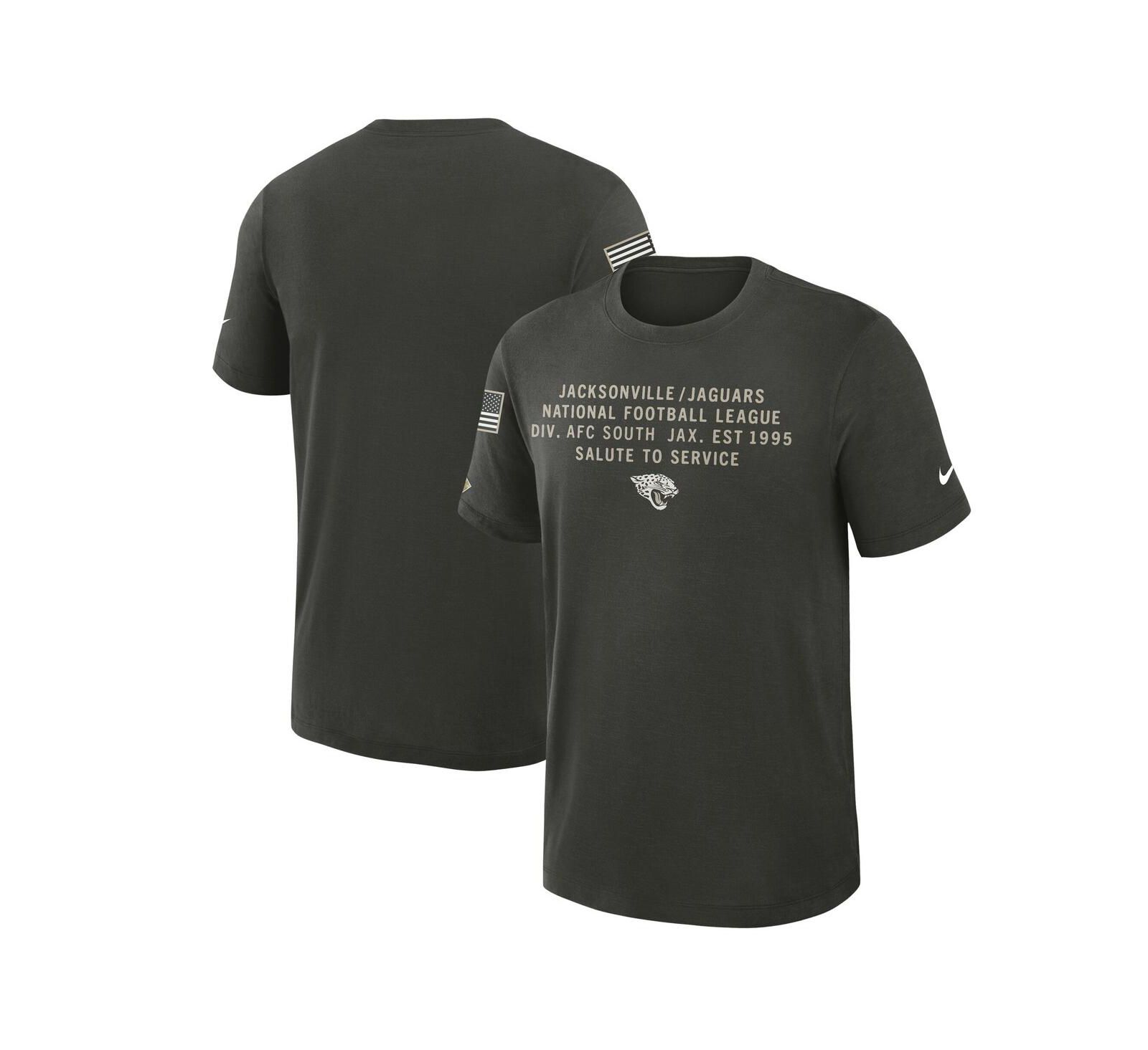 Nike Men's Forest Green Jacksonville Jaguars 2025 Salute to Service Sideline Slub Dri-FIT T-Shirt