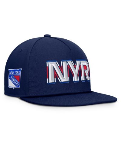 Мужская кепка Fanatics New York Rangers Authentic Pro Rink Team Code Snapback, темно-синяя