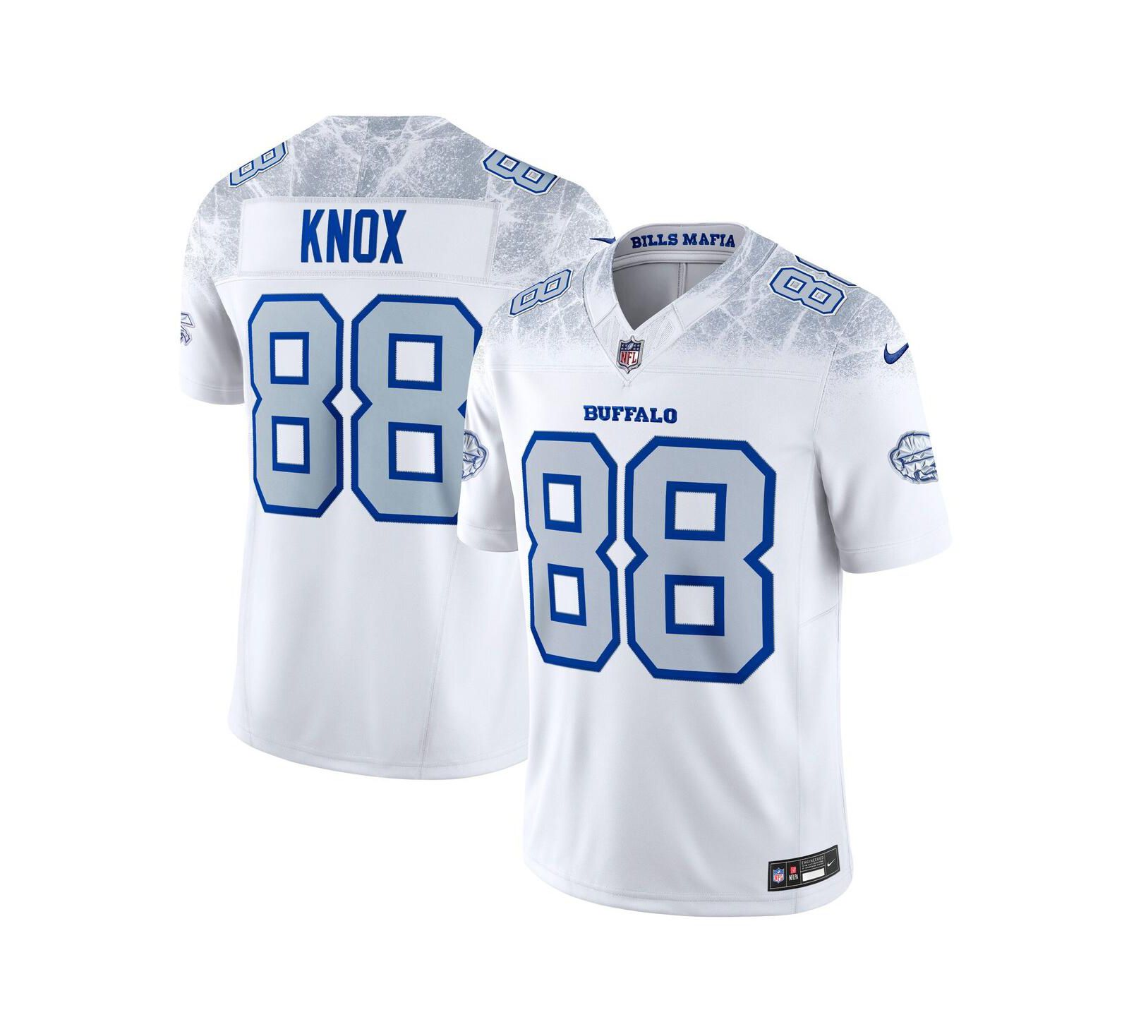 Nike Мужская лимитированная джерси Dawson Knox White Buffalo Bills 2025 Rivalries Collection