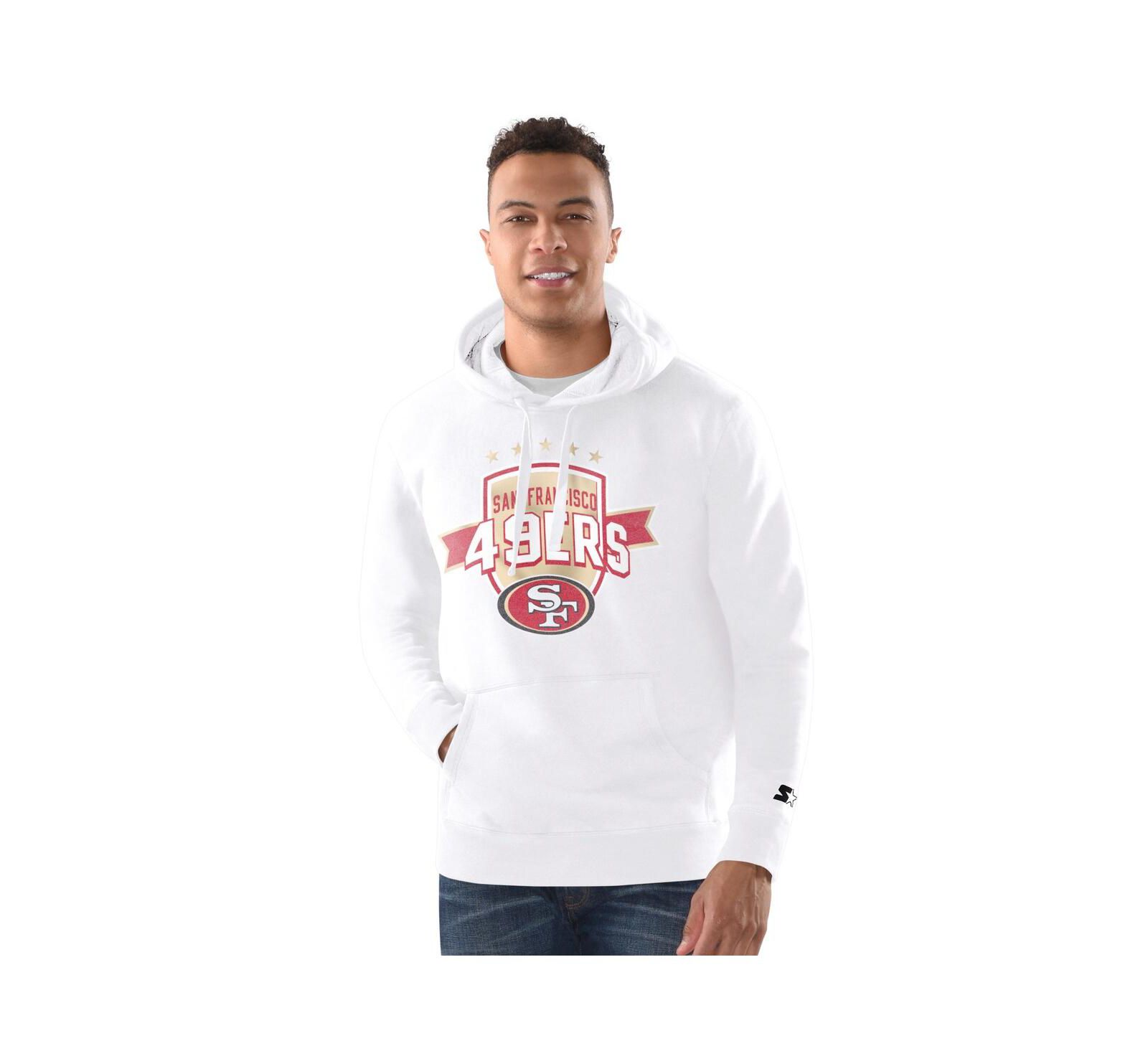 Мужское худи Starter White San Francisco 49ers Pullover