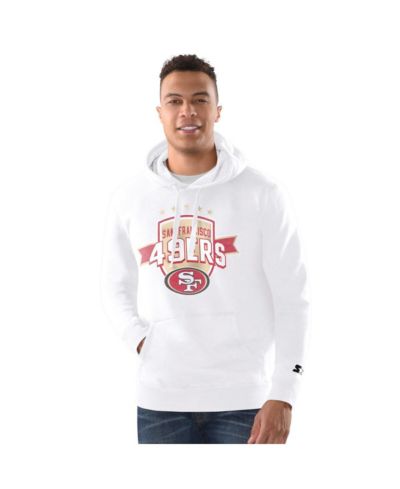 Мужское худи Starter White San Francisco 49ers Pullover