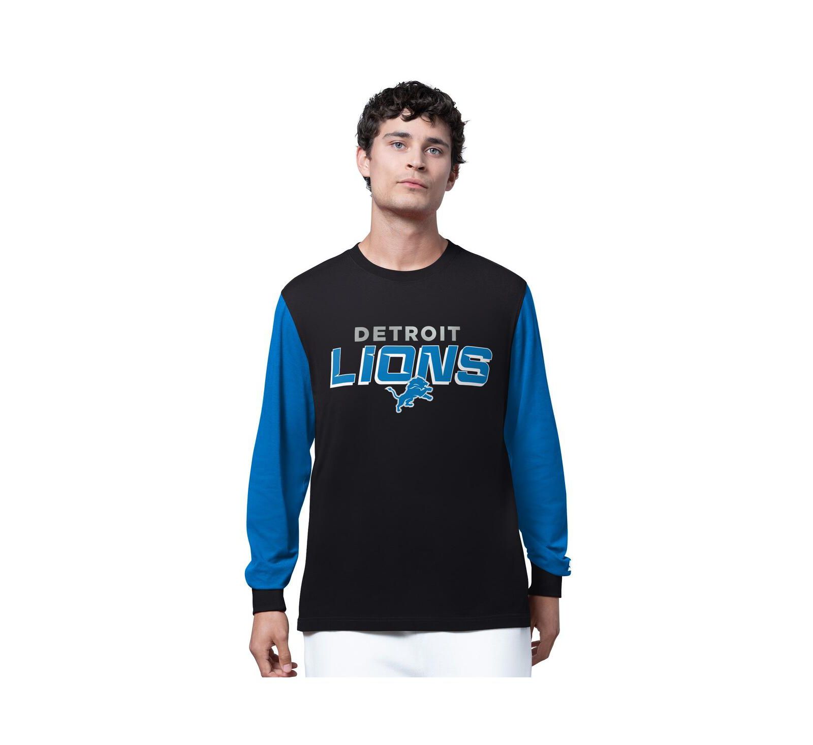 Черная футболка с длинным рукавом Starter Men's Detroit Lions Thursday Night Gridiron