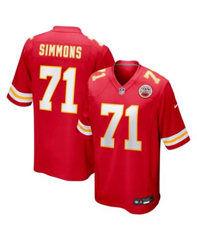 Мужская игровая джерси Nike Josh Simmons Red Kansas City Chiefs 2025 NFL Draft First Round Pick