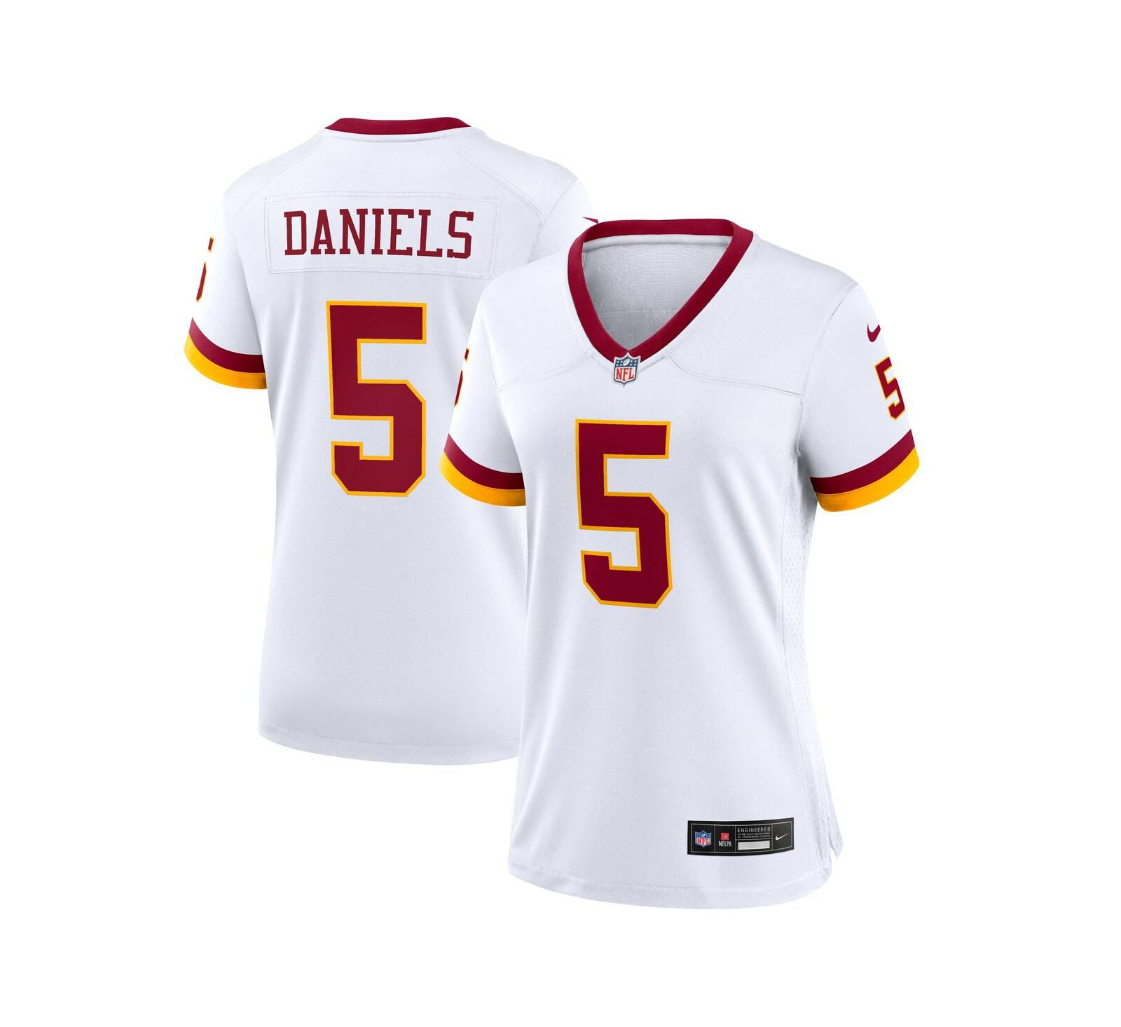 Nike Женская джерси Washington Commanders Jayden Daniels White Super Bowl Era