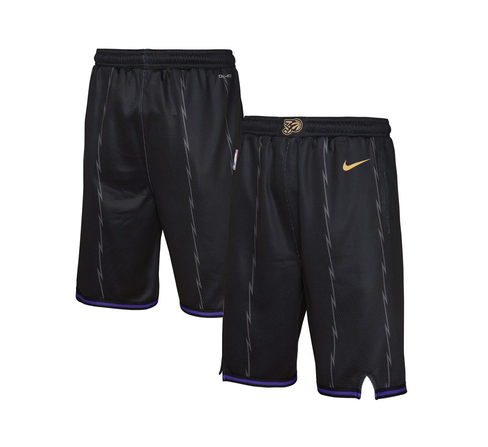 Nike Детские черные спортивные шорты Toronto Raptors 2024/25 City Edition