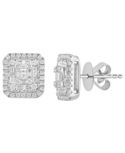EFFY Collection Серьги-гвоздики с бриллиантами (1/2 ct. t.w.) из белого золота 14k