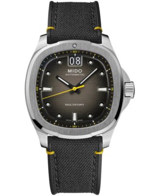 Mido мужские швейцарские автоматические часы Multifort Big Date с черным тканевым ремешком, 40 мм