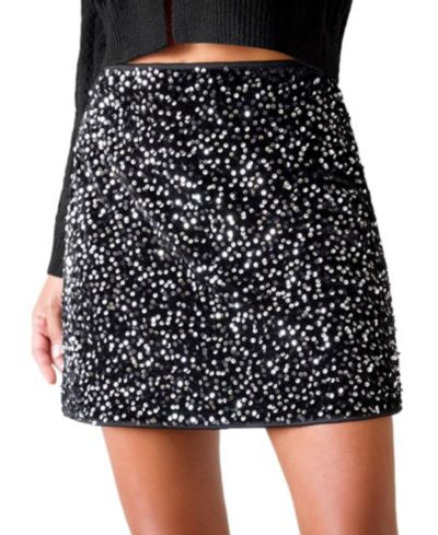 Cupshe Women's Show Stopper Black Mini Skirt