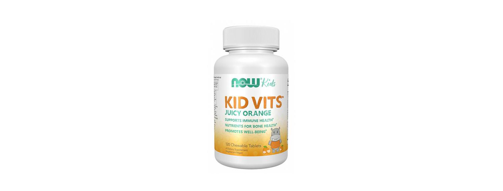 NOW Foods детские витамины Juicy Orange жевательные таблетки, 120 пастилок