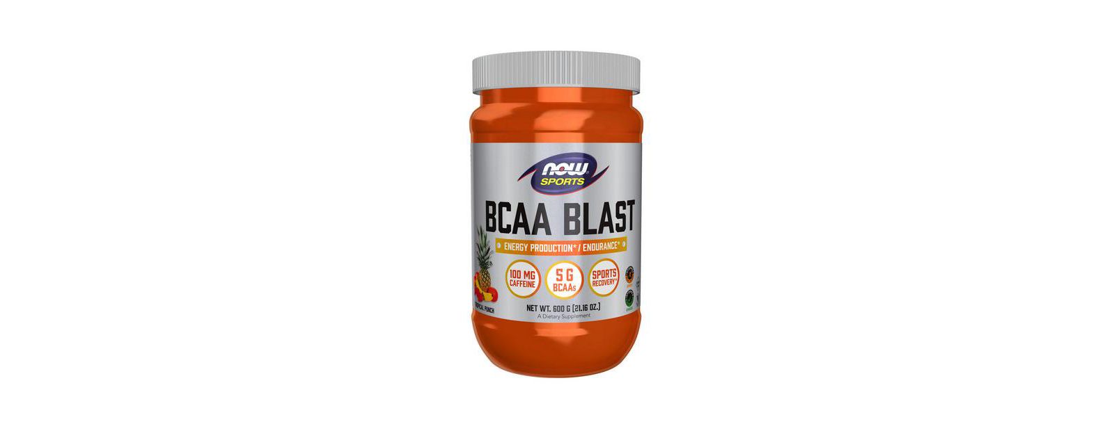 NOW Foods BCAA Blast Powder, Tropical Punch 21.16 Oz