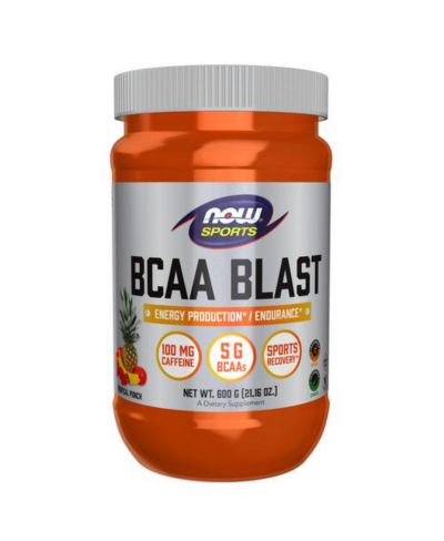 NOW Foods порошок BCAA Blast, Tropical Punch 21.16 Oz