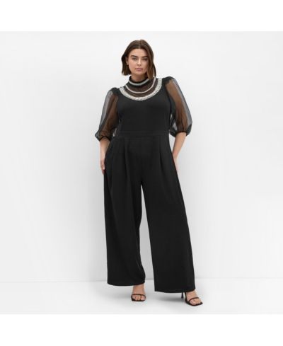 Комбинезон Plus Size CITY CHIC Phoenix Sheer Sleeve