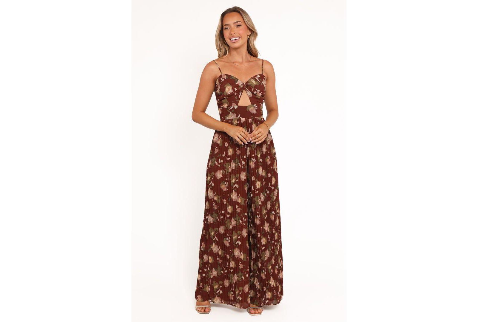 Женский комбинезон Petal and Pup Alice с широкими брюками - Brown Floral