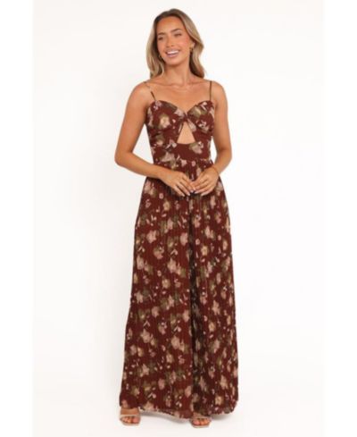 Женский комбинезон Petal and Pup Alice с широкими брюками - Brown Floral