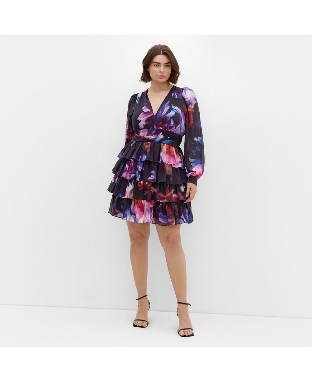 CITY CHIC Plus Size Kailey Print Mini Dress