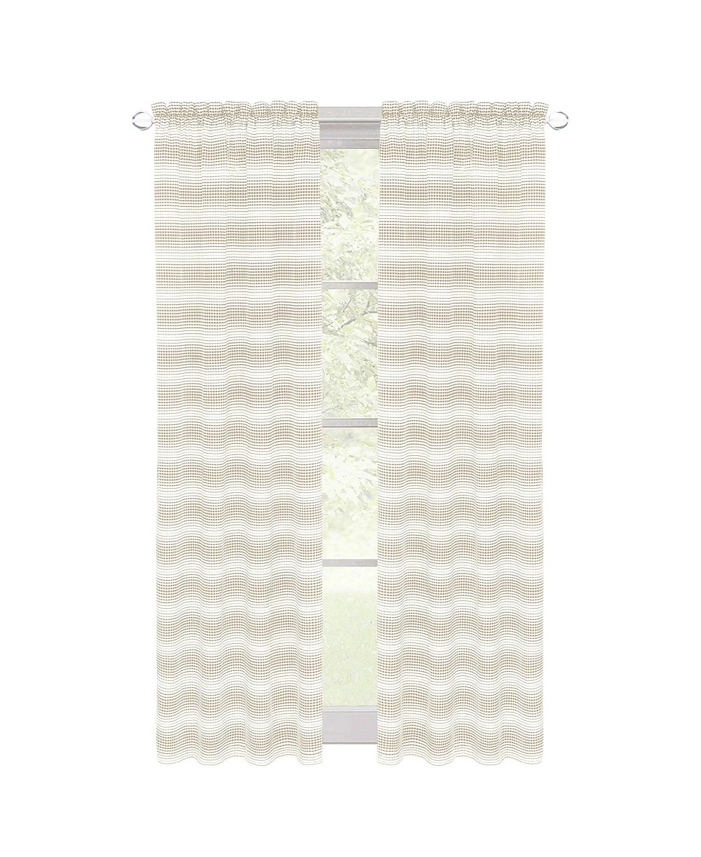 Kate Aurora 1 Piece Isabelle Abstract Rod Pocket Semi Sheer Window Curtain Panel