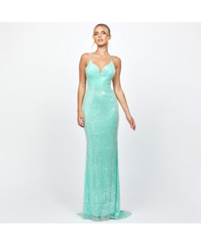 BARIANO Indyana Sequin Strappy Back Maxi