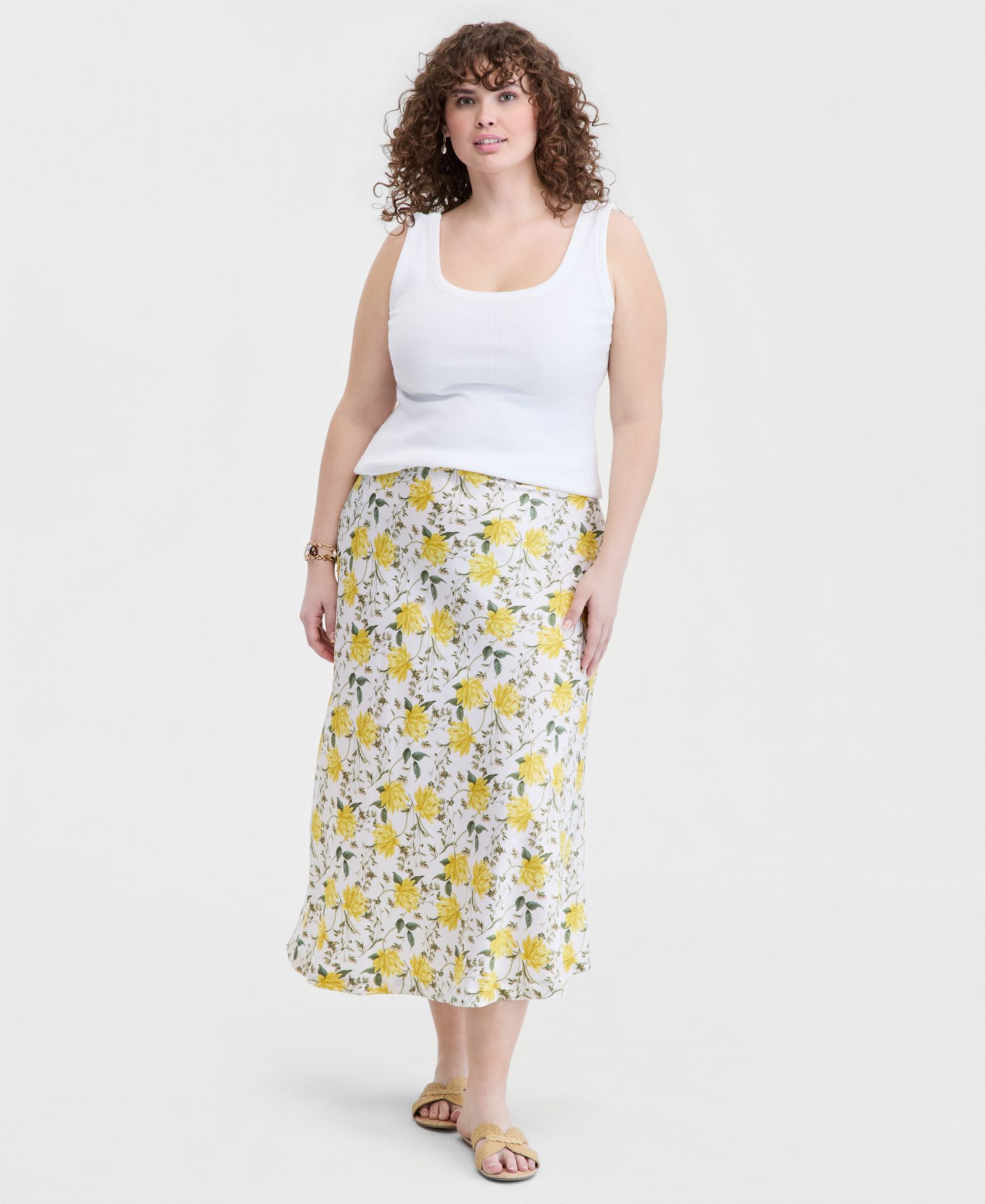 On 34th Trendy Plus Size Printed Slip Skirt, Macy's Exclusive