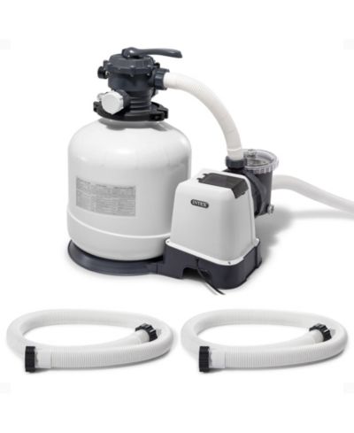 INTEX 3000 GPH Above Ground Pool Sand Filter Pump w/ 1.5 Inch Pump Hose (2 Pack)
