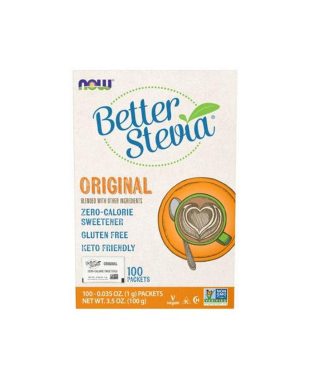 Стевия в пакетиках NOW Foods BetterStevia, 100 шт/коробка