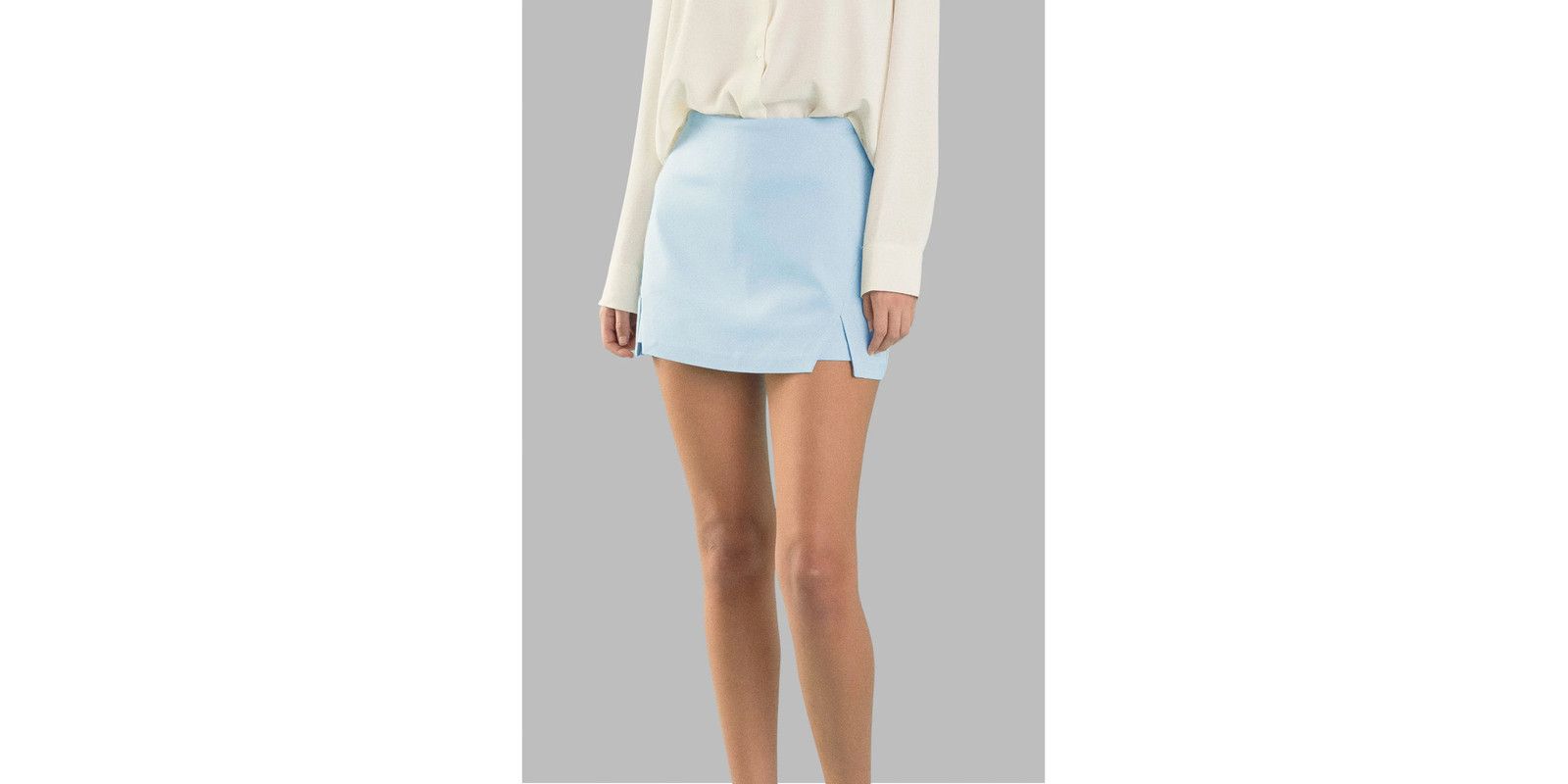 Caldwell Collection Women's Zaire Mini Skort with Two Triangle Cut Out Pleats in the Front