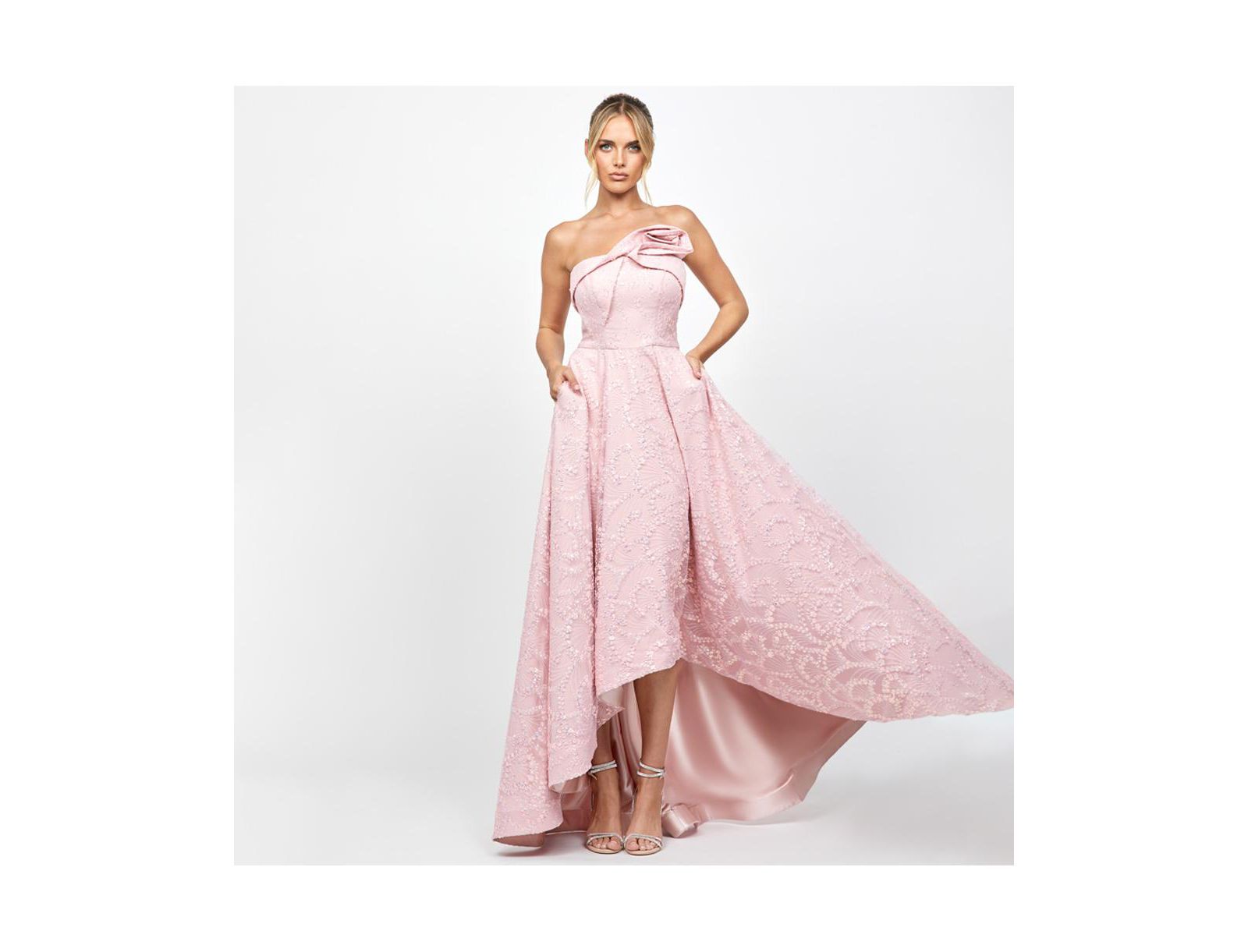 BARIANO Женский Addyson Strapless Hi Lo платье