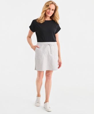 Style & Co Женские трикотажные шорты-юбка с посадкой без застежки