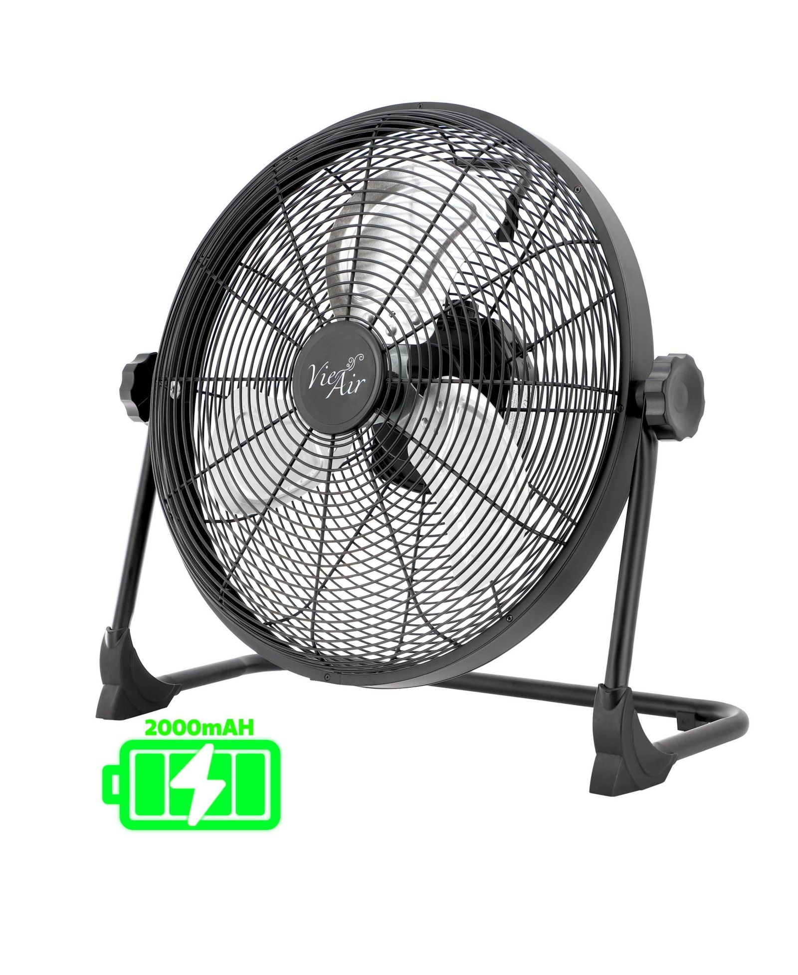 Переносной напольный вентилятор Vie Air 16 Inch, перезаряжаемый, для дома и улицы (IPX4)