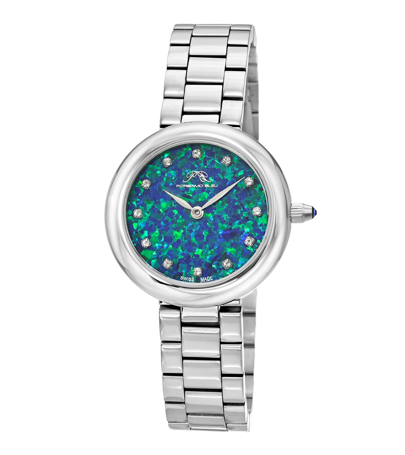 Часы Porsamo Bleu Women's с браслетом из нержавеющей стали и топазом