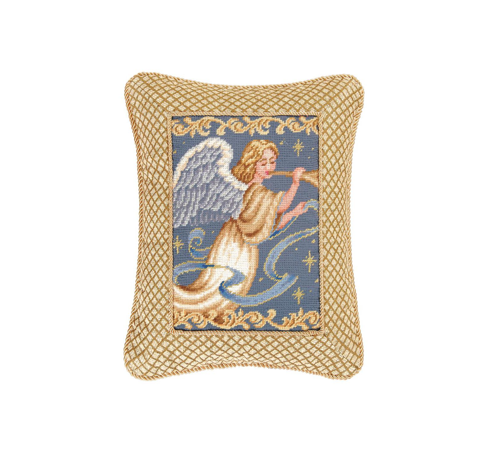 Christmas Angel Wings декоративная подушка 14" x 18" с золотыми акцентами, хлопок