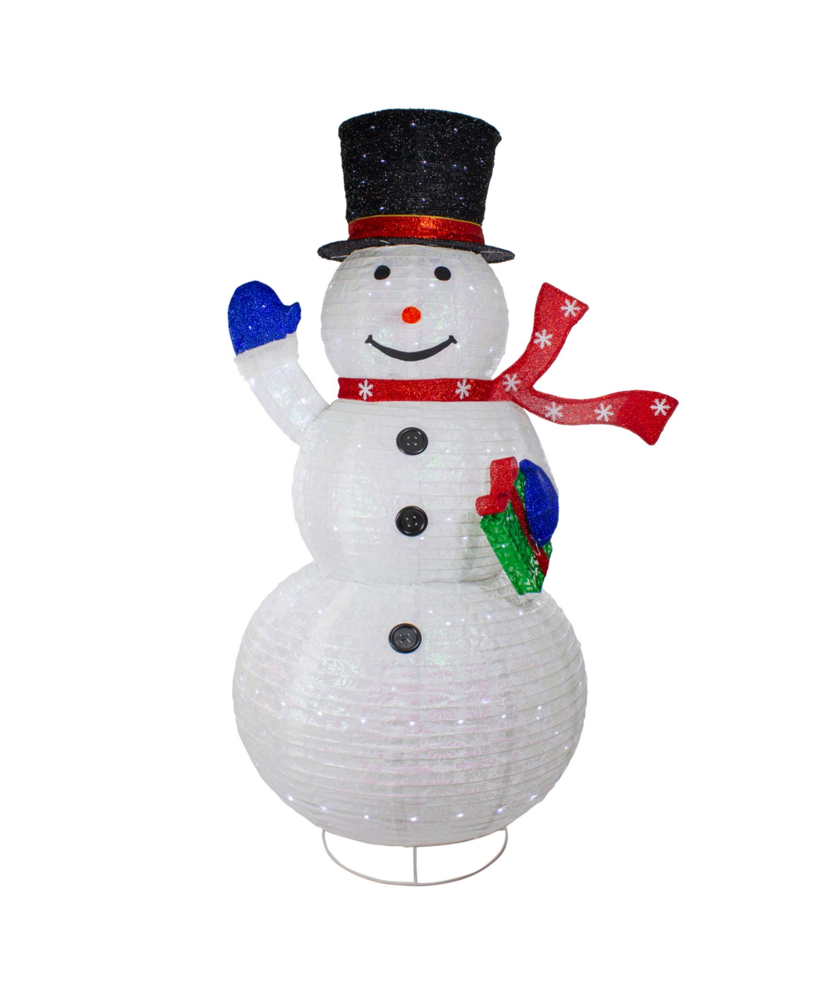 Northlight 71" LED Lighted Iridescent Twinkling Snowman Outdoor Christmas Decoration