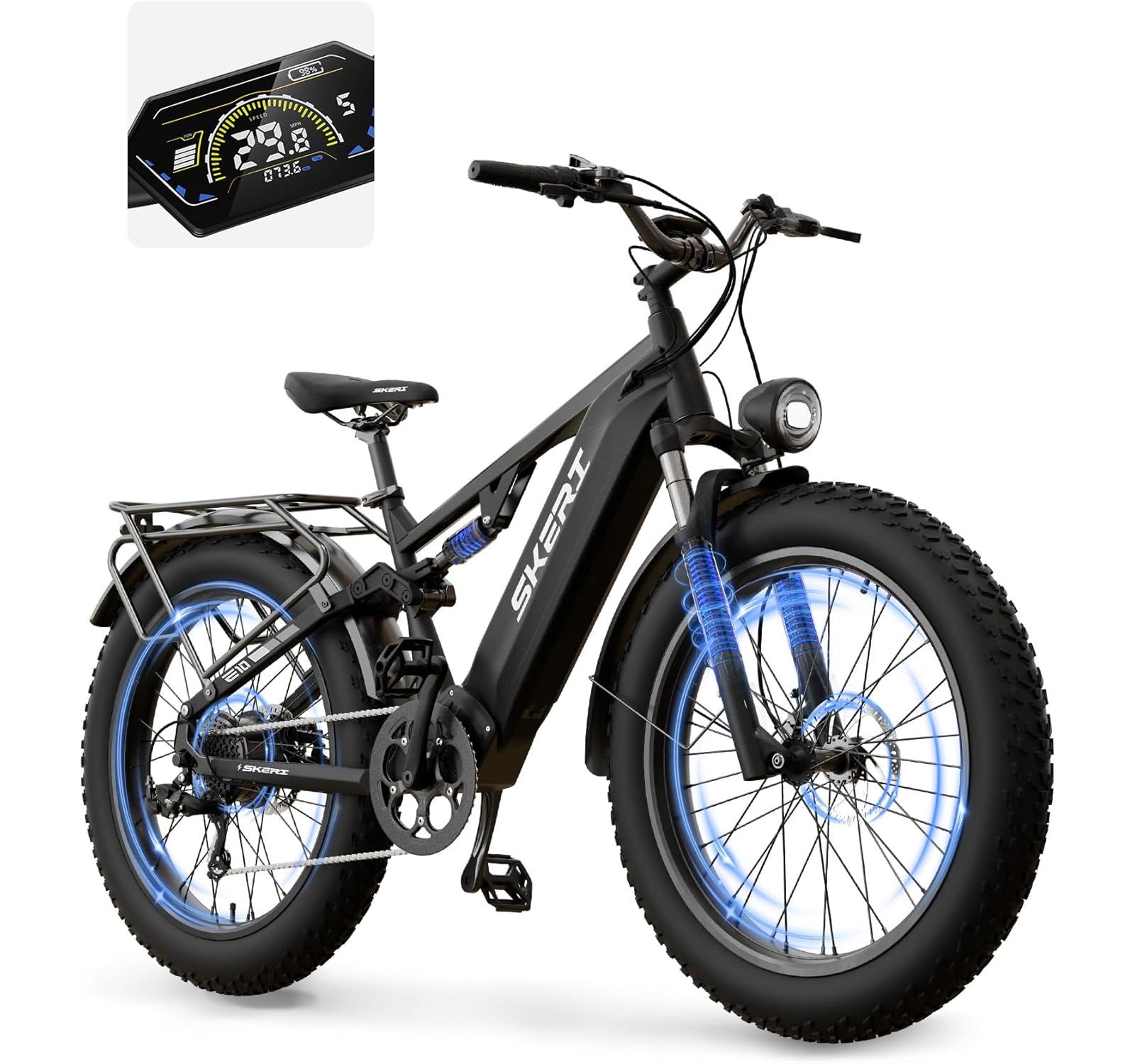 Skeri электросамокат для взрослых, 26" Fat Tire E-Mountain Bicycle, 750W