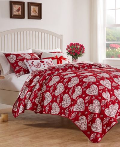 Комплект покрывал Greenland Home Fashions Lovebirds Woven Matelassé 2-Pc. Twin