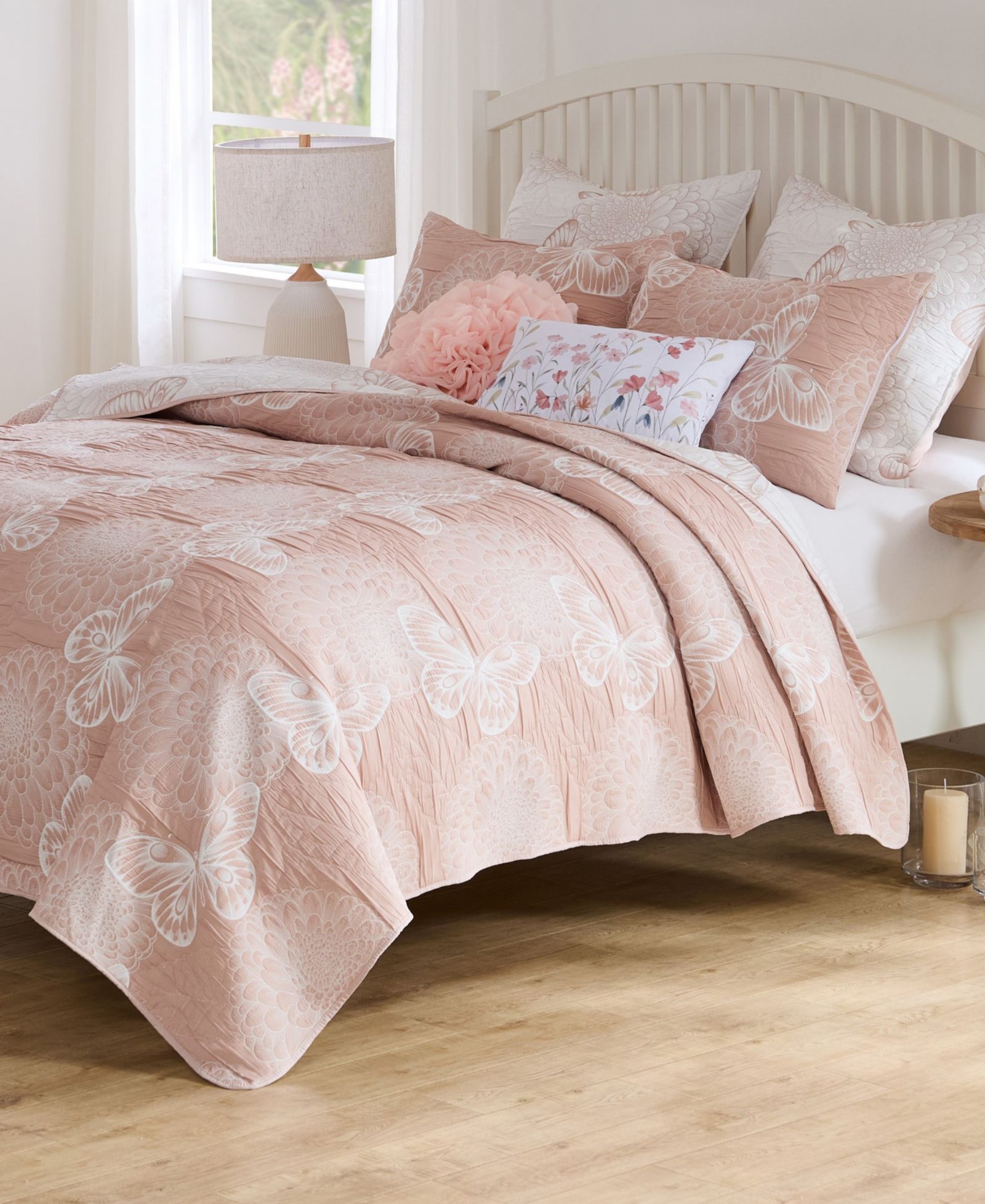 Ковер Greenland Home Fashions Mariposa Dahlia Matelassé, комплект из 2 предметов, Twin