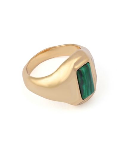 Коктейльное кольцо Robert Lee Morris Soho Malachite Molten