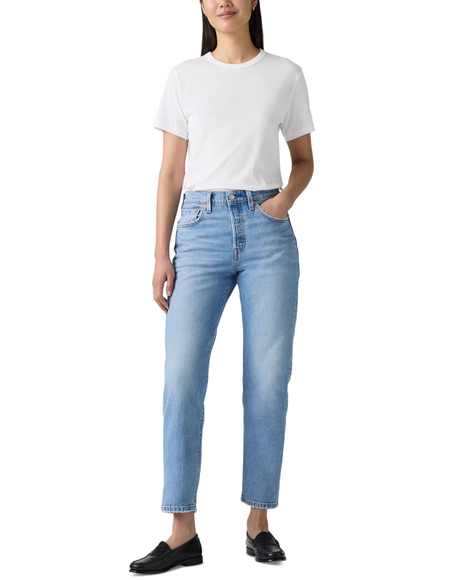 Женские джинсы Levi's 501 Original-Fit Cropped Straight-Leg