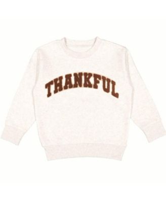 Мужской толстовка с нашивкой "Thankful" в стиле varsity для малышей