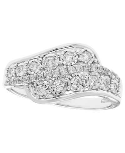 Кольцо Macy's Diamond (1/3 ct. t.w.) в 10k White Gold