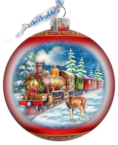 G.DeBrekht Antler Express LE Glass Christmas Ornament