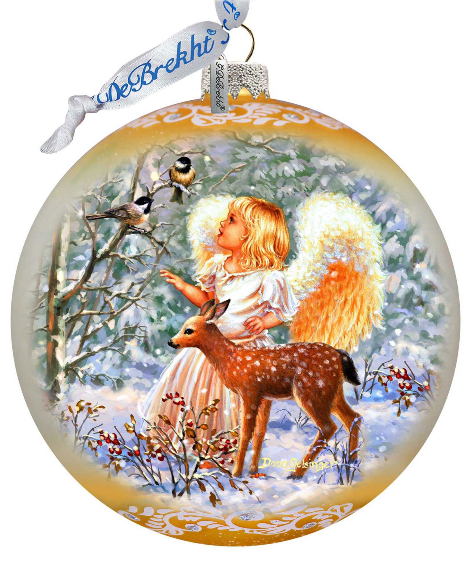 Стеклянное украшение G.DeBrekht Guardian Angel Fawn LE