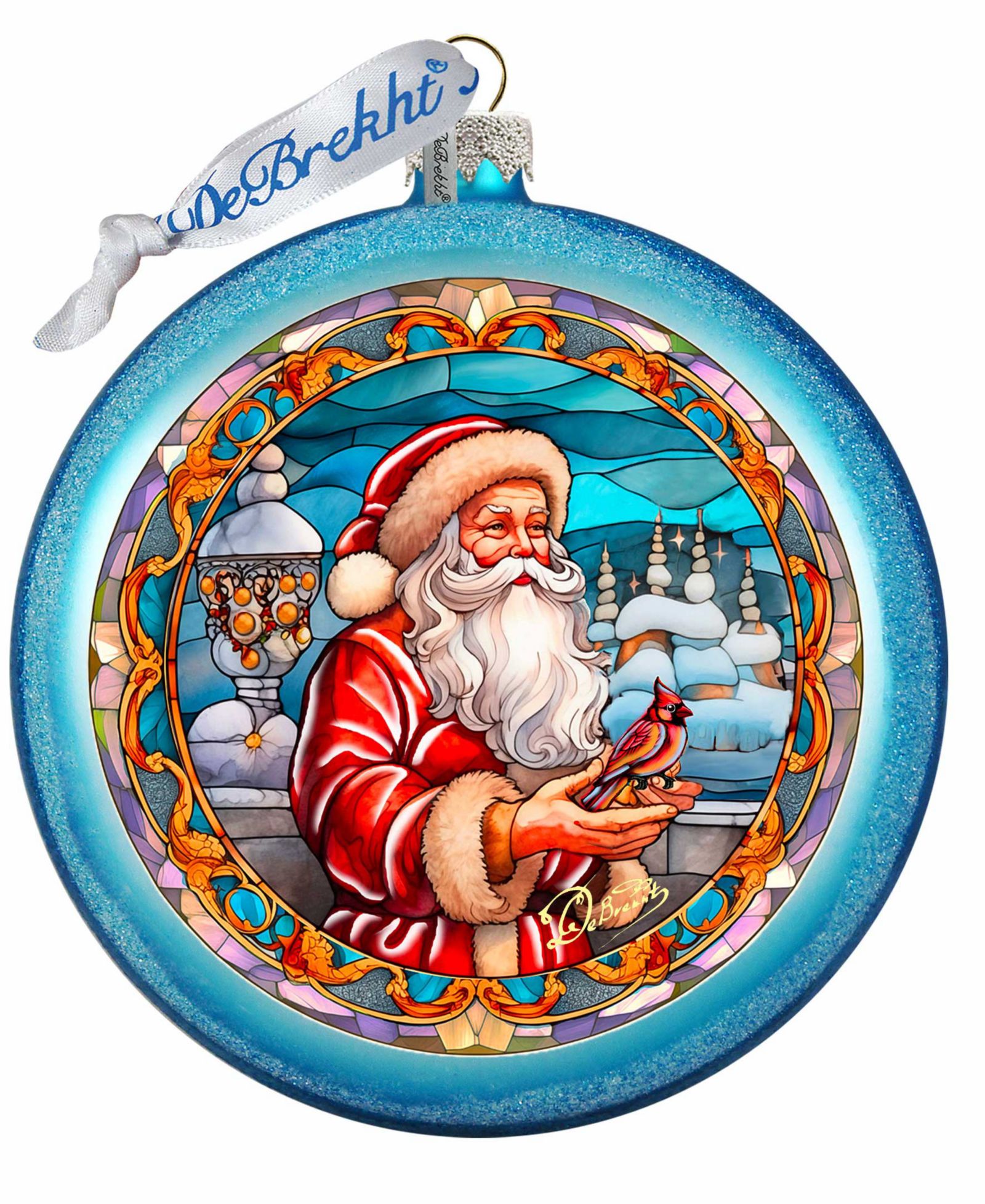 Украшение G.DeBrekht Santa's Red-Feathered Friend