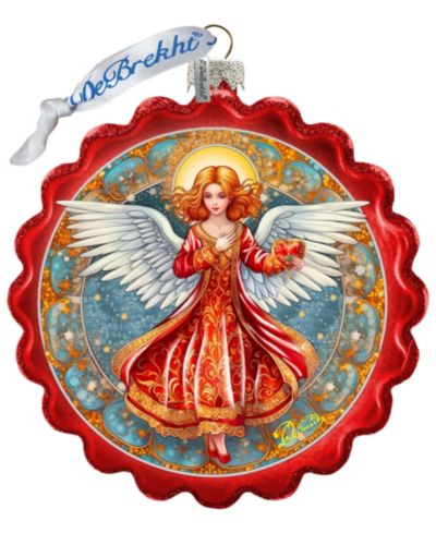 Стеклянное рождественское украшение Angel with Love от G.DeBrekht