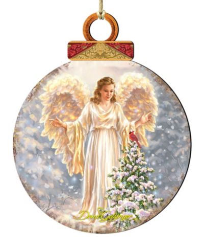Designocracy Рождественское деревянное украшение Woodland Angel