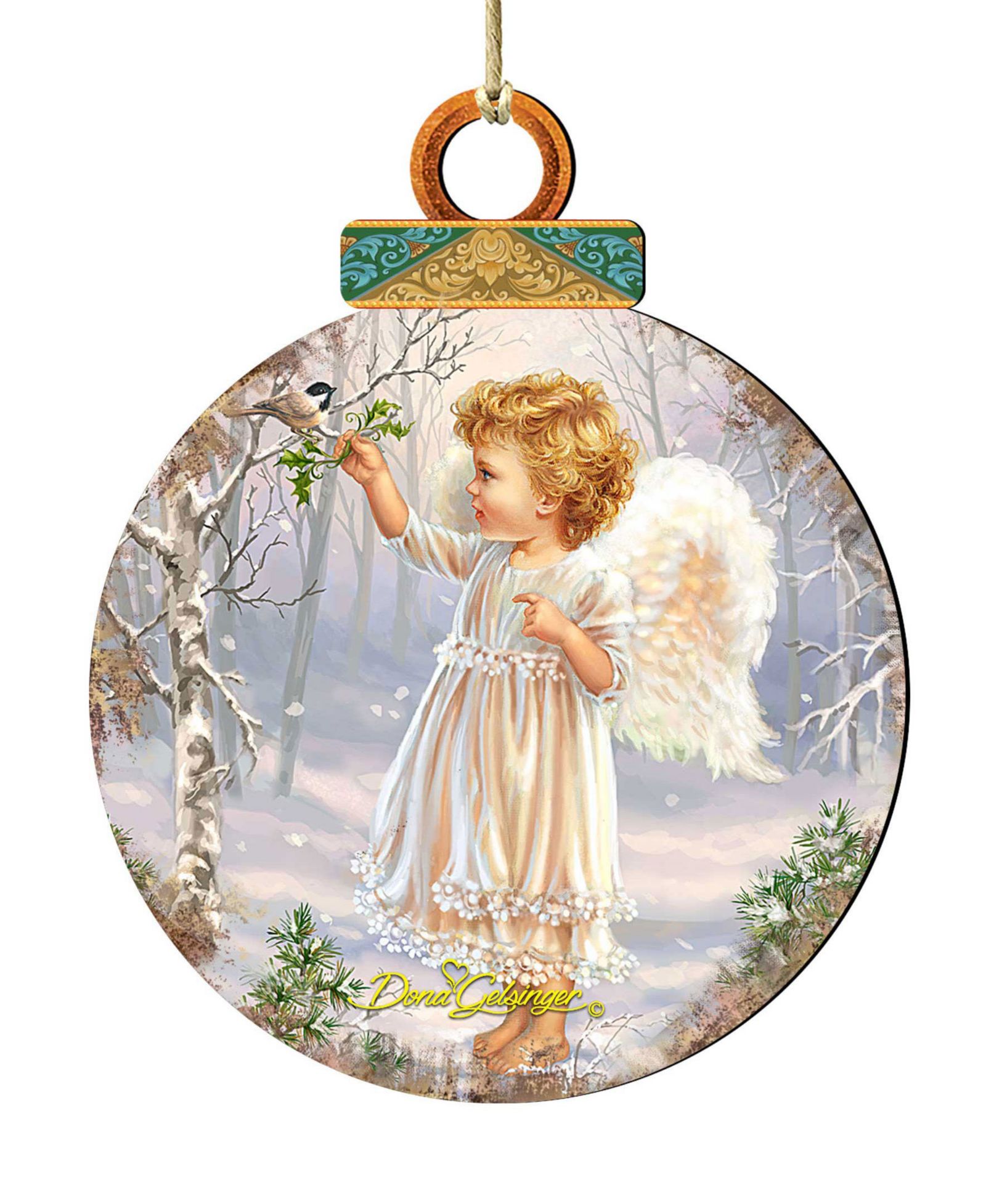 Праздничное украшение Designocracy Woodland Angel Bird