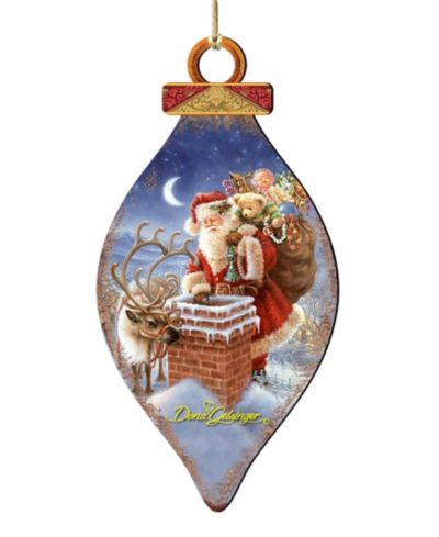 Деревянное украшение Designocracy Faithful Friends Santa