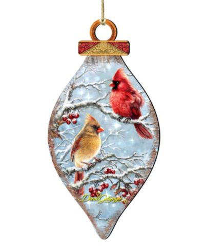 Праздничное украшение Designocracy Winter Cardinals Cone Holiday Ornament