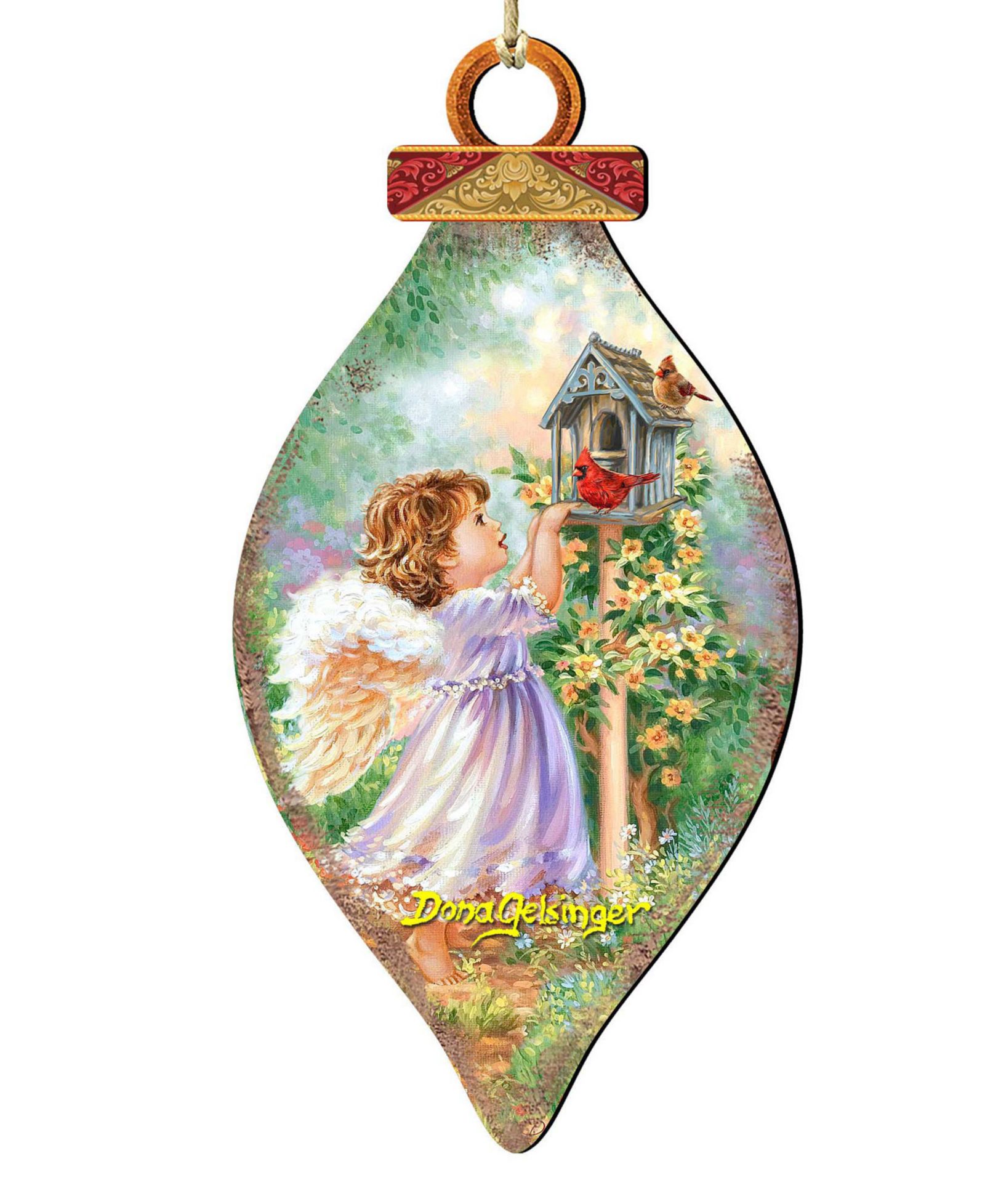 Designocracy Angels Are Near Holiday Ornament