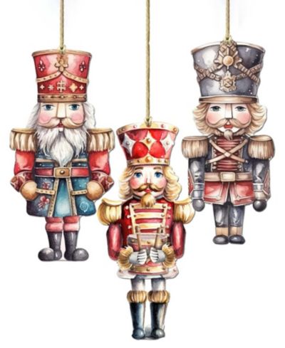 Рождественские украшения Designocracy Nutcrackers набор из 3 шт